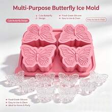 Pink Butterfly Silicone Mold, Butterfly Shaped Resin Mold, Aromatherapy Plaster Mold, Handmade Decor Mold, High Toughness, Smooth Demolding, Not Easily Damaged, Suitable For DIY Aromatherapy, Plaster Decor, Handmade Crafts, Home Crafting - Multicolor - View 7
