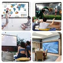 60", 84", 72", 100", 120", 150" Projection Screen, Portable Foldable Projection Screen 16:9 4K 3D, Suitable For Home Theater, Camping And Entertainment Activities - View 5