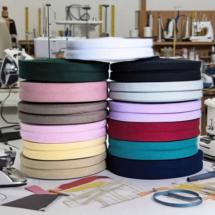 2.5 Yards Bias Binding Tape | 0.79 Inch Wide, Pre-Folded With Vibrant Colors, Suitable For Sewing, Quilting, Crafting And Fabric Projects - A - View 1