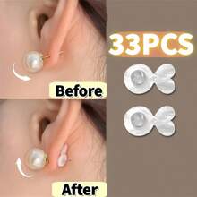 Silicone Earring Backs For Heavy Earrings - Invisible Support Pads To Prevent Ear Lobe Sagging, Non-Slip Earring Fixers For Stud Earrings, DIY Jewelry Making Accessories, Comfortable Earring Support - Art Craft Sewing Accessories - Multicolor - View 3