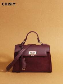 New Patchwork Minimalist Style Handbag, Suitable For Business Casual ...