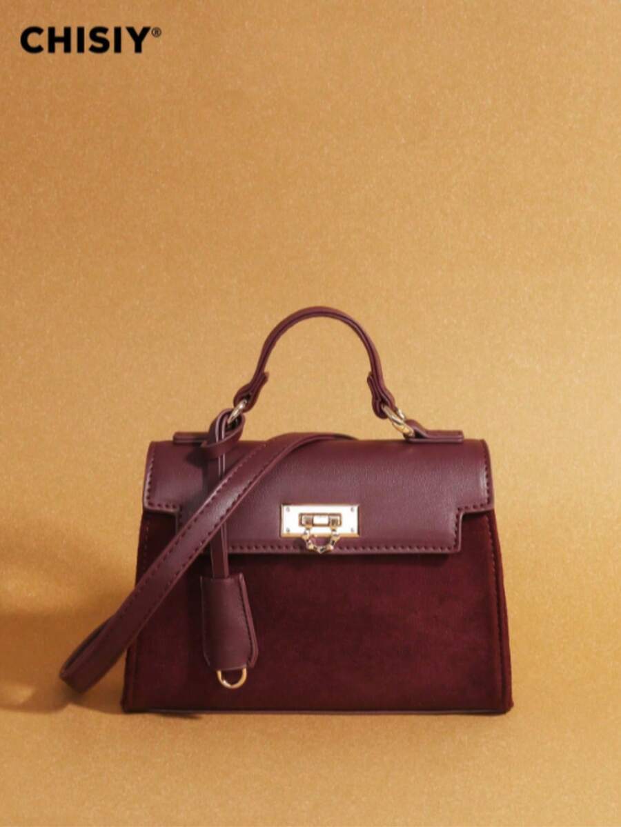 New Patchwork Minimalist Style Handbag, Suitable For Business Casual ...