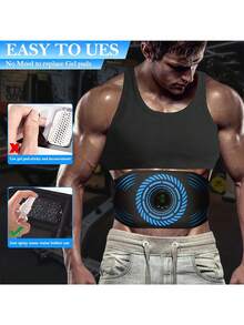 ABS Stimulator, Ab Machine, Abdominal Toning Belt Home Office Fitness Workout Equipment For Abdomen Ab Stimulator For Men And Women Blue Battery Capacity 150mAh - View 4