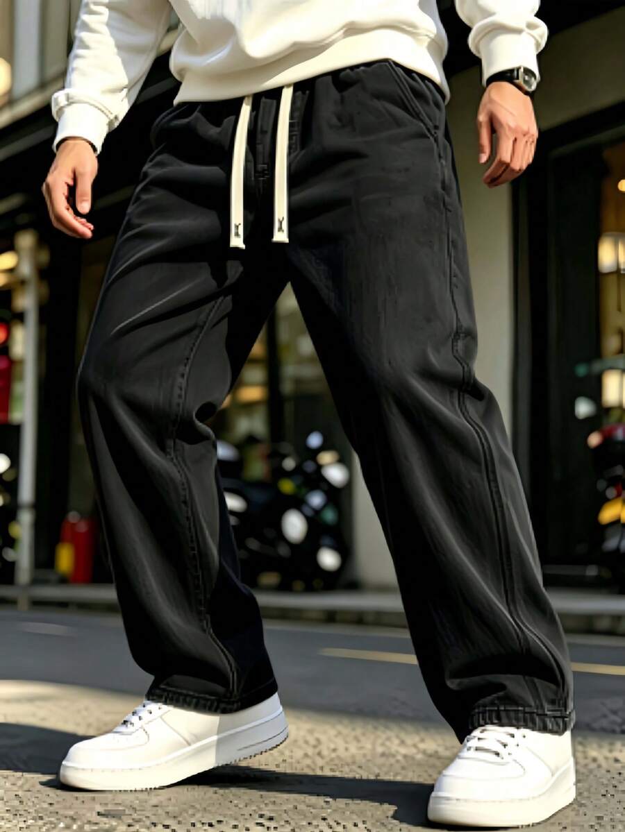 DG XUNLIN MODA Men Jeans - Black - View 1