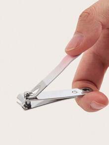 /32pcs/8pcs/1pc/ Classic Stainless Steel Nail Clippers, Silver Fingernail/Toenail Clipper Set, Sharp Blades, Portable Nail Clippers, Suitable For Nail Salons And Home Use, Nail Clipper Quantity, Wholesale Distribution - Pink - View 2