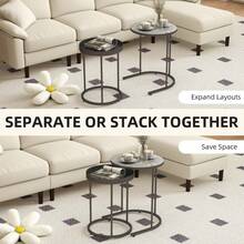 Set Of Two Industrial Nesting Tables - On-Site - 1 - View 2