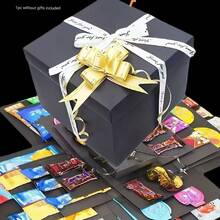 Multi-Layer Surprise Gift Box With Lid, DIY Multi-Layer Photo Album Surprise Box, Commemorative Storage Box, Multi-Compartment Display Storage Box, Suitable For Birthday, Valentine's Day, Wedding, Proposal, Christmas, Halloween, Thanksgiving, Party Gift Packaging Box - Explosion Box - View 4