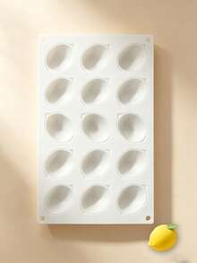 Strawberry Lemon Silicone Mold Set, 15-Cavity Fruit Cake Baking Tool For Mousse Jelly Chocolate - White - View 5
