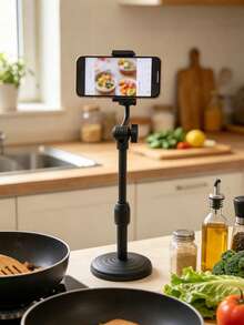 2/1pc Adjustable Rotating Phone Stand, Waterproof ABS Desktop Tripod For Live Streaming & Video, Stable Phone Holder With Replacement Parts, Gift Idea - Multicolor - View 5
