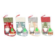Christmas Gnome Sock 32x19cm 1pc Knitted Linen 3D Beard Snowflake Hanging Ring Christmas Decoration Christmas Party Supplies Christmas Home Decor Christmas Gift Wall Decor Room Decor House Decor - Multicolor - View 10