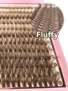 Queenice Order 1 Receive 3 Boxes, Dark Brown Spiky Manga Cluster Lashes, Thick Dense Segmented Individual False Eyelashes, Ultra‑Soft Reusable DIY Fluffy Volume Lash Clusters, Easy Self‑Application For Anime‑Style Daily Party Festival Eye Makeup - D - View 4