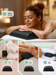 1 Pack Memory Foam Crescent Leg Pillow, Adjustable Knee And Ankle Support Cushion, Side Sleeping Wedge Leg Pillow, For Back, Hip And Leg Comfortable Support, Suitable For Pregnancy Rest, Sofa, Office Nap, Travel, Perfect As A Gift For Moms - Multicolor - View 4