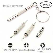 Set Obeng Mini Presisi Baja 5 Buah untuk Perbaikan Kacamata/Jam Tangan, Kit Obeng Mini Multifungsi untuk Perbaikan Kacamata, Cocok untuk Memperbaiki Lensa Kacamata Fashion, Bingkai Kacamata, Jam Tangan, dan Kacamata. - Obeng multifungsi - View 3