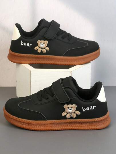 1 Pair Magic Strap Fit With Night Reflective Side Design, Dirt-Resistant Versatile Casual Fashion Skate Shoes