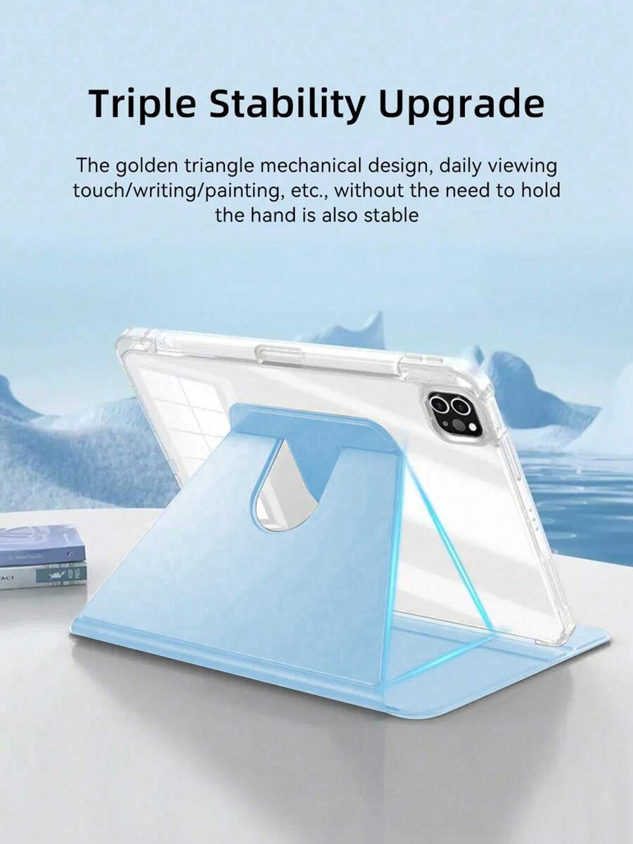 DANYCASE 透明壓克力 360°旋轉保護殼，相容 iPad Air 8 (M4) 11" 13" 2026 11th(A16) 2025 Air 11 13 M2 M3 2024 2025 Pro 11 13 M4 2024 Air 5 Air 4 10.9 2022 9th 8th 7th 10.2 5th 6th 9.7 10th Gen 10.9 2021 Pro 11 12.9 Mini6