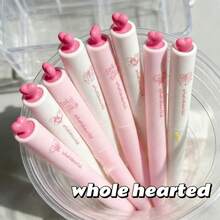 4pcs Heart-Shaped Click Gel Pens | Pink Novelty Pens, 0.5mm Quick-Dry Ink, Ballpoint Pens, Suitable For Love Letters, Valentine's Day And Romantic Journals - Sets - View 2