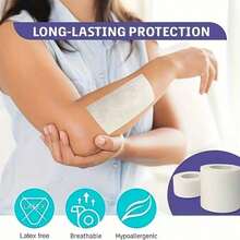 Non-Woven Fabric Sports Tape, Low Hypoallergenic, Breathable, Skin-Friendly, Adhesive Support Bandage (2.5cm*5cm) - White - View 4