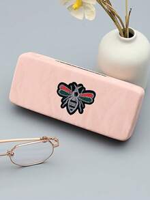 Fashionable And Fashion Glasses Case, Unisex Glasses Storage Case, Portable Square Large Glasses Case, Elegant PU (Polyurethane) Glasses Case, All Seasons - Grey - View 13