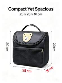1 buah Tas Gantung Stroller Multifungsi, Tas Ibu Kapasitas Besar, Tas Penyimpanan Stroller Pelindung Matahari Portabel, Organizer Popok & Botol Bayi untuk Perjalanan - Hitam - View 4