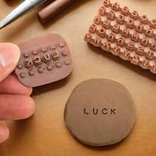 Clay Letter Stamps - Double Mini Letter Clay Stamps, Also Suitable For Cookie Stamps And Clay Letter Stamps, Kitchen Decor, Kitchen, Coffee Bar Accessories, - Multicolor - View 1