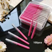50/100pcs Mini Toothbrush Gap Brush With Storage Box, Push-Pull Toothbrush, Suitable For Travel, Business Trip, Outdoor, Portable, Back To School, Halloween, Christmas - Multicolor - View 17