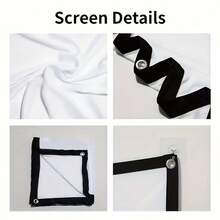 60", 84", 72", 100", 120", 150" Projection Screen, Portable Foldable Projection Screen 16:9 4K 3D, Suitable For Home Theater, Camping And Entertainment Activities - View 2