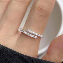 18KGP CZ Ring, Copper Plated Gold, Hypoallergenic, Women's Style, 1 Piece - Gold - View 7