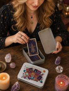Penutup Kotak Penyimpanan Kartu Tarot, Dicetak dengan Kartu Tarot, Macan Tutul, Mata Misterius, Penyihir, dan Pola Lainnya, Dapat Digunakan sebagai Kotak Penyimpanan Kartu Tarot, Toples Penyimpanan, Kotak Penyimpanan Kosmetik, Kotak Hadiah, Cocok untuk Menyimpan Kartu Tarot, Perhiasan, Alat Tulis, dll. - MultiWarna - View 6