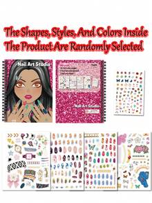 1 Set Daily Outfit Sticker Set, Children's Fashion Coloring Book, 1 Book (20 Coloring Pages + 4 Stickers) + 1 Nail Art Sticker, Children's Coloring And Outfit Activity Book, School Supplies, Back To School, New Year Birthday Gift - Multicolor - View 6