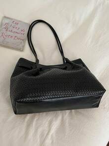 Large Capacity Tote Bag For Women 2026 New Fashion Highly Attractive Shoulder Bag Maillard Commuter Bag - Black - View 9