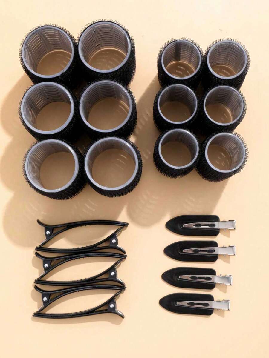 Hair Rollers With Clips, Self-Gripping Curler Suitable For Long/Medium/Short Hair And Bangs, DIY Hair Curling Tool (Includes 12pcs Large Roller Tubes + 10pcs Clips) - Multicolor - View 1