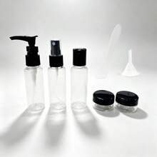 1 Set Transparent Leak-Proof Travel Toiletry Dispenser Bottles, Refillable Lotion Shampoo Cream Liquid Soap Containers, Back To School, Holiday Travel, Business Trip, Camping Dorm Storage Travel Accessories - Pink - View 10