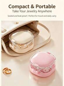 5pcs Exquisite Jewelry Storage Boxes With Transparent Lids And Multi-Compartment Design. Compact And Lightweight, Effectively Dust-Proof, Suitable For Storing Rings, Earrings And Small Accessories, Ideal For Home Storage Or Travel. - Multicolor - View 1