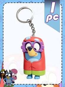 Splendor Cute Cartoon Characters Acrylic Key Chain, Metal Key Ring Chain Action Figure Pendant, Key Backpack Hanging - Multicolor - View 4