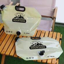 1pc New Portable Water Bag, Thickened Design, Soft Plastic Material, Large Capacity, Multiple Styles Available, Foldable And Handheld, Suitable For Outdoor Camping, Hiking And Travel Water Storage - Multicolor - View 4