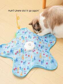 Interactive Electric Cat Toy, USB Rechargeable, Suitable For All Cats To Play - Hide And Seek Game, Durable Plastic Material, Indoor Play - Suitable For Kittens And Adult Cats, Pet Entertainment, Sturdy Structure, Automatic Cat Toy, Artificial Feathers. - View 6