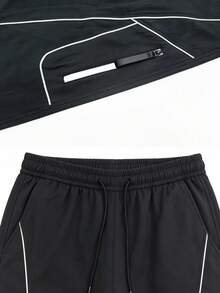 Men's Casual Loose Straight Leg Sweatpants, Spring/Summer Fashion Long Pants - Black - View 5