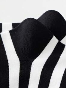 1 Pair Women's Calf Socks, Winter Warm Contrast Color Striped Slimming Long Tube Slouch Socks, Suitable For Multiple Outfits, Party Wear, Christmas Wear - Multicolor - View 6