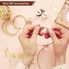 3 Rolls Jewelry Wire Set, 5m Per Roll, Fade Resistant, Jewelry Making Material - Fine Soft Flexible Beading & Wrapping Wire, Metallic Colored Wire, Suitable For Handmade, Art, Bracelet, Beading, Crafting, 0.5mm - Gold Silver Light Gold - View 5