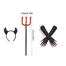 1/2/4pcs Devil Horn Headband Set Accessories, Black And Red Gothic Devil Horn Headwear, Suitable For Daily Wear, Festivals, Halloween, Cosplay - Multicolor - View 5