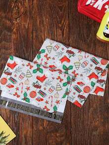 Wholesale Thickened Christmas Print Plastic Courier Bags And Boot-Shaped Gift Packaging Bags - A - View 6