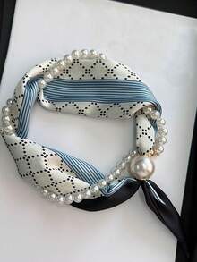 2pcs Women's Necklace Scarf, Solid Color Multifunctional Decorative Scarf With Metal Buckle Neckerchief - Multicolor - View 7