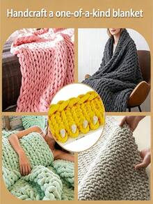 1/2/3pcs Manual Wooden Weaving Loom, Suitable For Hand Weaving, Knitting And Crochet, Multi-Functional Textile Tool, Can Make Thick Blankets, Scarves And More, No Electricity Required, Easy To Operate, Hand Weaving Loom - Multicolor - View 4