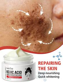 SADOER Niacinamide Whitening Cream, Suitable For Face And Eye Care. Gentle And Non-Irritating Formula, Deeply Moisturizing, Suitable For All Skin Types, Unisex Daily Skincare - Kojic Acid - View 2
