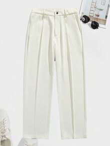 Men's Business Minimalist Button Pocket Dress Pants For Office - Khaki - View 5