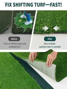 1 Roll Artificial Turf Self-Adhesive Seam Tape, Turf Carpet Connection Tape Suitable For Artificial Turf Carpet, Self-Adhesive Artificial Turf Tape Suitable For Lawn Garden Carpet, Connecting Outdoor Carpet - Army Green - View 7