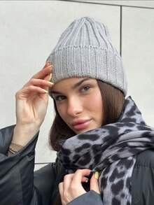 1pc Solid Cuffed Beanie Casual,School Winter Fall - Multicolor - View 11