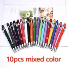 2/10/20pcs Metal Retractable Ballpoint Pens, Smooth Writing Tip, Multi-Color Options, Non-Slip Grip, Suitable For Daily Study, Office, Classroom Notes, Back To School, Christmas Student Office Supplies - A - View 10