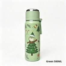 The Grinch Vacuum Cup 4-Color Christmas Vacuum Insulated Water Bottle, Joyful Christmas Style With Carrying Rope Stainless Steel , Double-Wall Reusable Travel Tumbler, Winter Holiday Christmas Gift - Multicolor - View 10