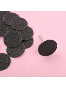 10pcs Foot File Callus Remover Replacement Sandpaper Disc Easy To Remove Cutin Dead Skin Calluses - Black - View 10